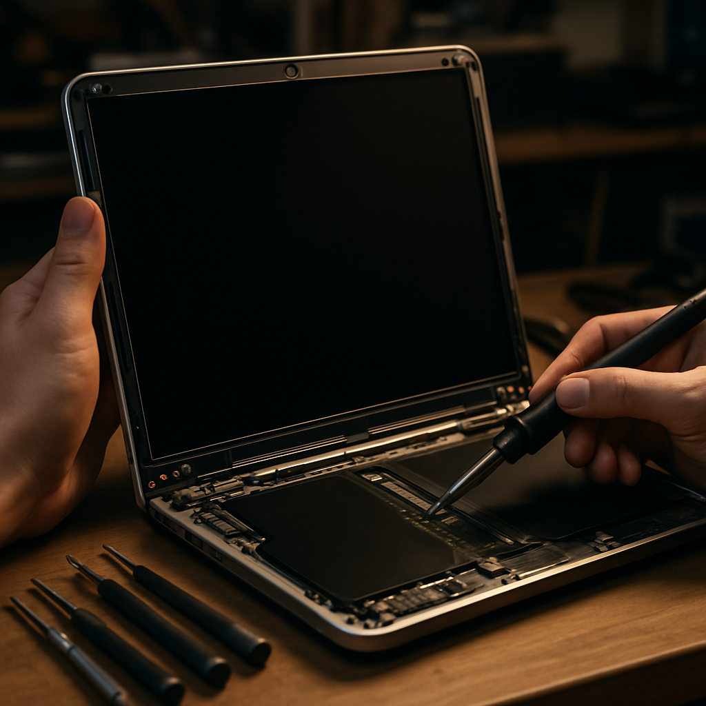 reparation ecran ordinateur portable - illustration